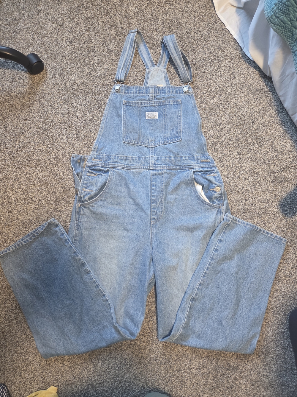 Levi's Light Blue Denim Relaxed Overalls